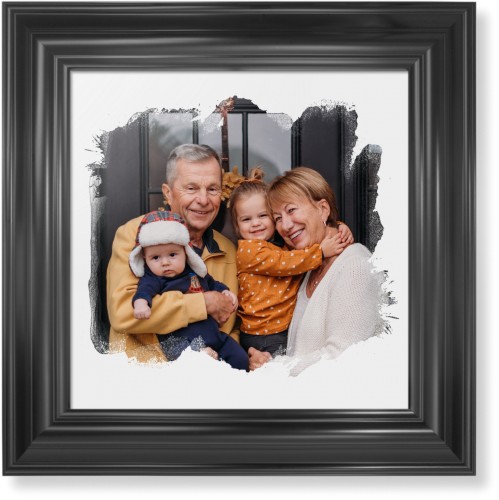 Brushed Moments Landscape Framed Print, Black, Classic, None, None, Single piece, 12x12, White, white