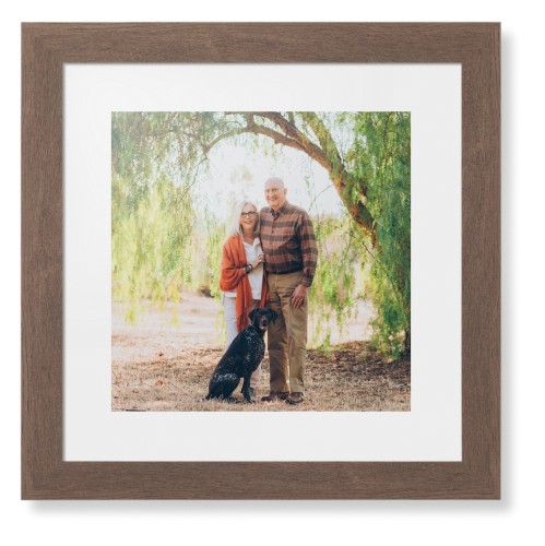 Landscape Photo Gallery Framed Print, Walnut, Contemporary, White, White, Single piece, 12x12, Multicolor, multi