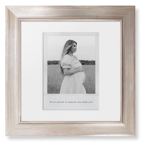 Simple Photo Frame Framed Print, Metallic, Modern, None, None, Single piece, 12x12, White, white