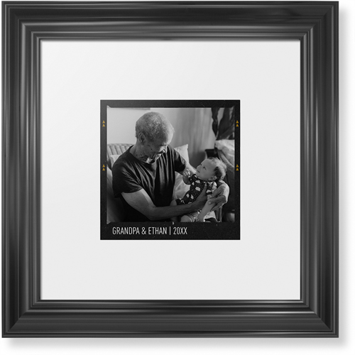 Film Frame Framed Print, Black, Classic, None, White, Single piece, 12x12, White, white