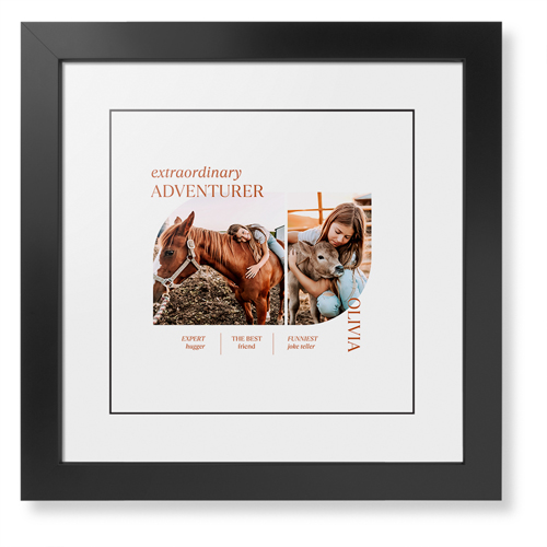 Favorite Infographic Framed Print, Black, Contemporary, Black, White, Single piece, 12x12, Brown, fawn