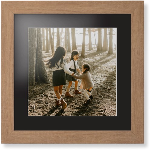 Photo Gallery Framed Print, Natural, Contemporary, White, Black, Single piece, 12x12, Multicolor, multi