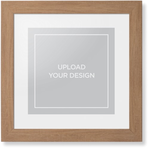 Upload Your Own Design Framed Print, Natural, Contemporary, None, White, Single piece, 12x12, Multicolor