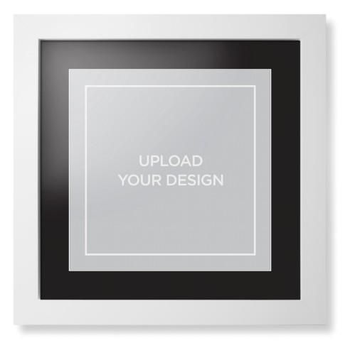 Upload Your Own Design Framed Print, White, Contemporary, White, Black, Single piece, 12x12, Multicolor