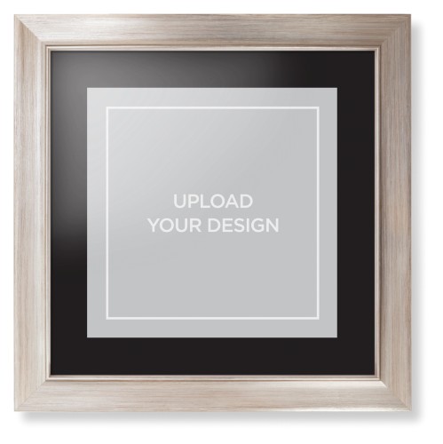 Upload Your Own Design Framed Print, Metallic, Modern, None, Black, Single piece, 12x12, Multicolor