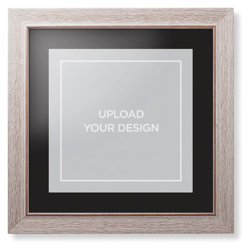 Upload Your Own Design Framed Print, Rustic, Modern, White, Black, Single piece, 12x12, Multicolor, multi