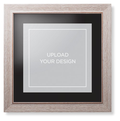 Upload Your Own Design Framed Print, Rustic, Modern, White, Black, Single piece, 12x12, Multicolor