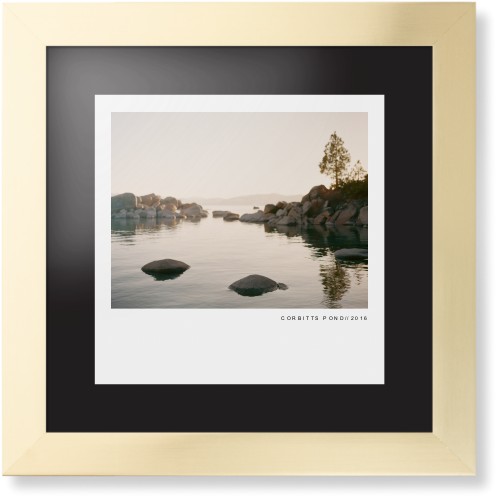 Modern Gallery Framed Print, Matte Gold, Contemporary, None, Black, Single piece, 12x12, White, white