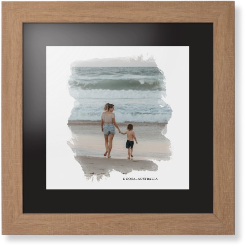 Brushed Moments Framed Print, Natural, Contemporary, Black, Black, Single piece, 12x12, White