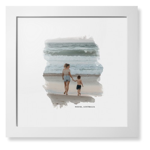 Brushed Moments Framed Print, White, Contemporary, White, White, Single piece, 12x12, White, white