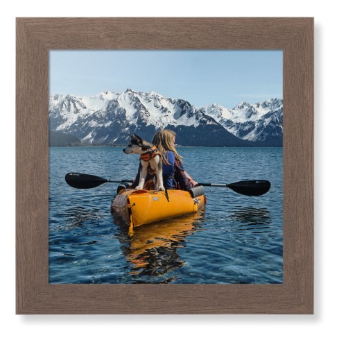 Photo Gallery Landscape Framed Print, Walnut, Contemporary, None, None, Single piece, 12x12, Multicolor, multi