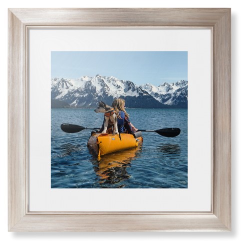 Photo Gallery Landscape Framed Print, Metallic, Modern, White, White, Single piece, 12x12, Multicolor, multi