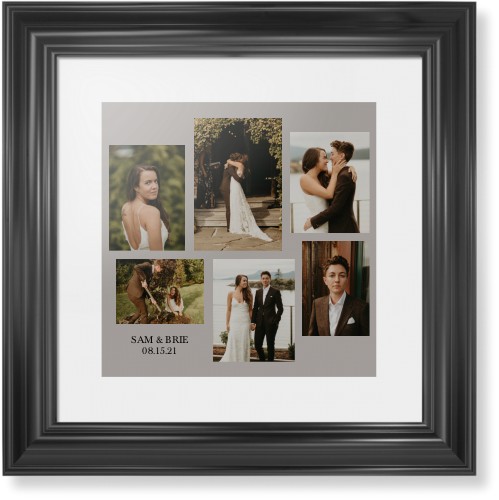 Gallery Collage of Six Framed Print, Black, Classic, None, White, Single piece, 12x12, Multicolor, multi