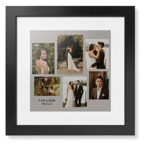 Gallery Collage of Six Framed Print, Black, Contemporary, White, White, Single piece, 12x12, Multicolor