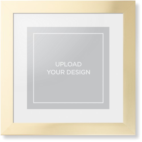 Upload Your Own Design Portrait Framed Print, Matte Gold, Contemporary, None, White, Single piece, 12x12, Multicolor, multi