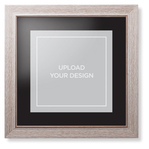 Upload Your Own Design Portrait Framed Print, Rustic, Modern, None, Black, Single piece, 12x12, Multicolor