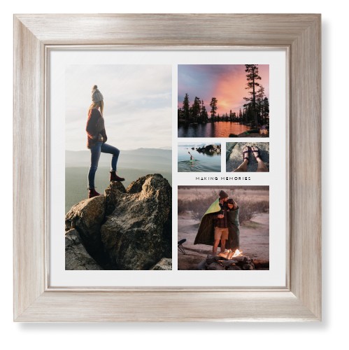 Hero Collage Framed Print, Metallic, Modern, None, None, Single piece, 12x12, Multicolor