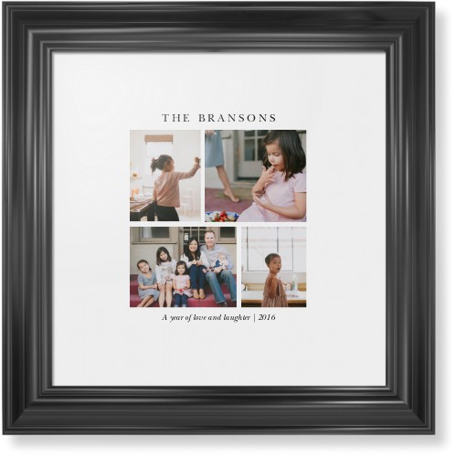 Gallery Montage of Memories Framed Print, Black, Classic, None, White, Single piece, 12x12, White