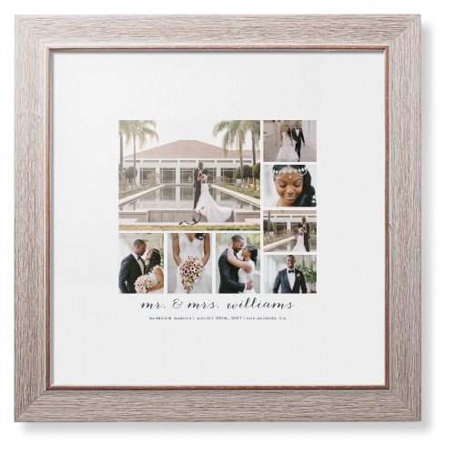 Clean Gallery Collage of Eight Framed Print, Rustic, Modern, White, White, Single piece, 12x12, Multicolor, multi