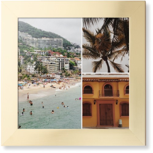 Gallery of Three Framed Print, Matte Gold, Contemporary, None, None, Single piece, 12x12, Multicolor