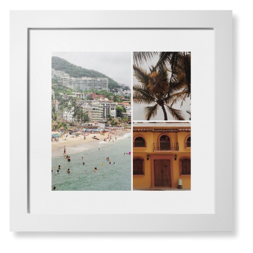 Gallery of Three Framed Print, White, Contemporary, None, White, Single piece, 12x12, Multicolor, multi