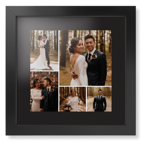 Gallery of Five Framed Print, Black, Contemporary, Black, Black, Single piece, 12x12, Multicolor, multi