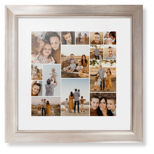 Gallery of Fifteen Framed Print, Metallic, Modern, None, White, Single piece, 12x12, Multicolor, multi