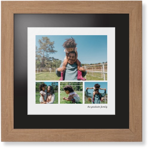 Modern Hero Gallery Of Four Portrait Framed Print, Natural, Contemporary, White, Black, Single piece, 12x12, Multicolor, multi