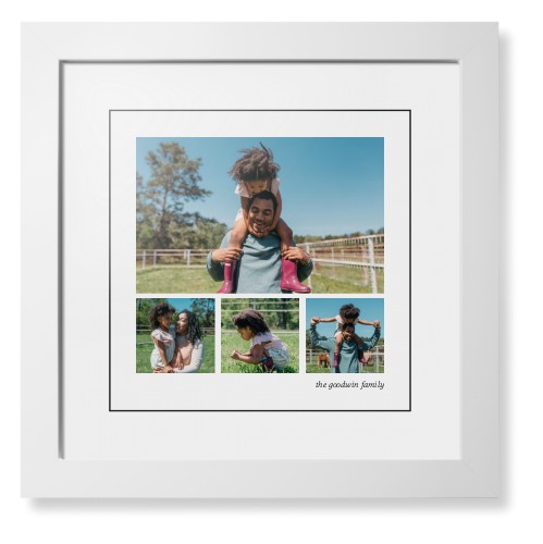 Modern Hero Gallery Of Four Portrait Framed Print, White, Contemporary, Black, White, Single piece, 12x12, Multicolor
