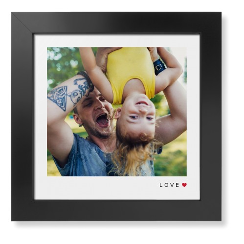 Modern Love Heart Framed Print, Black, Contemporary, None, None, Single piece, 12x12, White, white