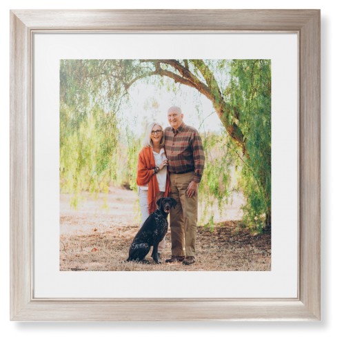 Landscape Photo Gallery Framed Print, Metallic, Modern, None, White, Single piece, 16x16, Multicolor, multi