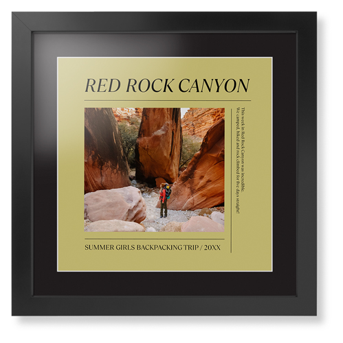 Editorial Snap Framed Print, Black, Contemporary, White, Black, Single piece, 16x16, Yellow, classic yellow