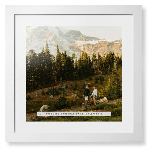 Travel Banner Framed Print, White, Contemporary, White, White, Single piece, 16x16, White, white