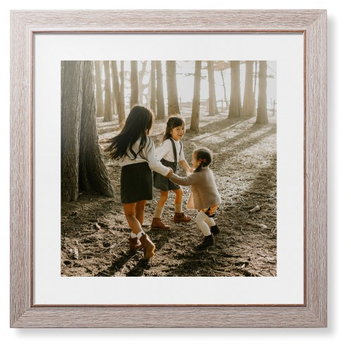 Photo Gallery Framed Print, Rustic, Modern, None, White, Single piece, 16x16, Multicolor