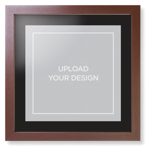 Upload Your Own Design Framed Print, Brown, Contemporary, Black, Black, Single piece, 16x16, Multicolor