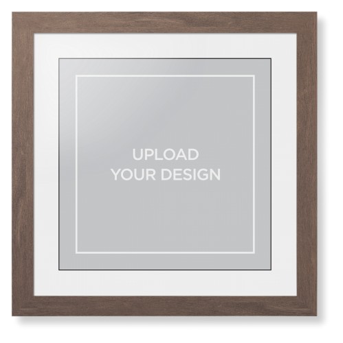 Upload Your Own Design Framed Print, Walnut, Contemporary, Black, White, Single piece, 16x16, Multicolor