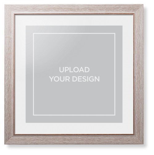 Upload Your Own Design Framed Print, Rustic, Modern, None, White, Single piece, 16x16, Multicolor, multi