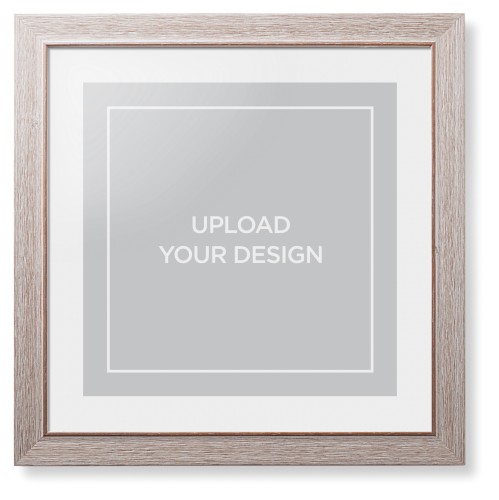 Upload Your Own Design Framed Print, Rustic, Modern, None, White, Single piece, 16x16, Multicolor