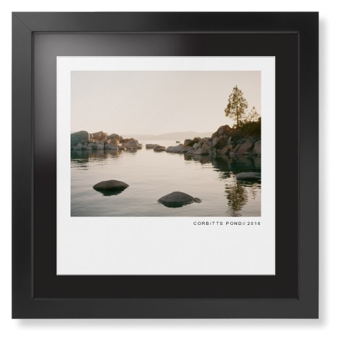 Modern Gallery Framed Print, Black, Contemporary, White, Black, Single piece, 16x16, White