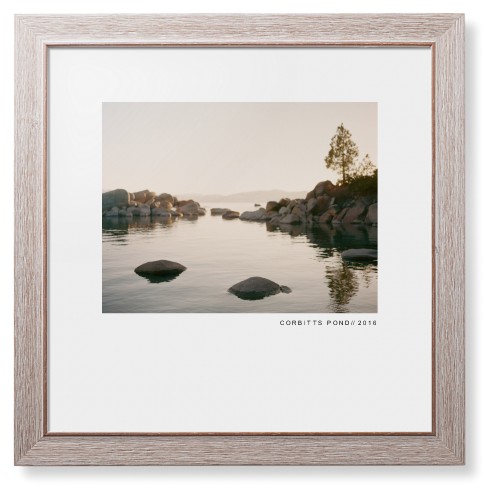Modern Gallery Framed Print, Rustic, Modern, White, White, Single piece, 16x16, White, white