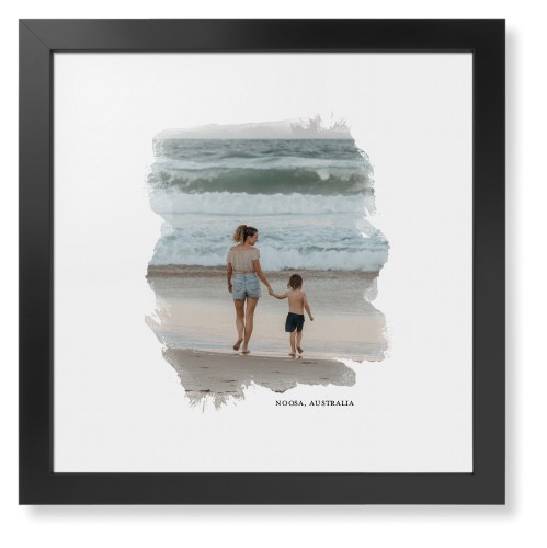 Brushed Moments Framed Print, Black, Contemporary, None, White, Single piece, 16x16, White