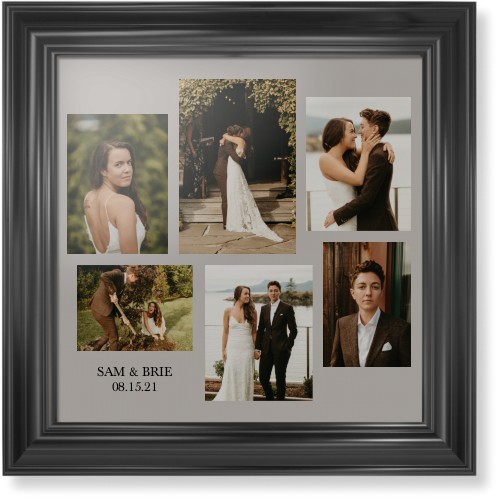 Gallery Collage of Six Framed Print, Black, Classic, None, None, Single piece, 16x16, Multicolor, multi