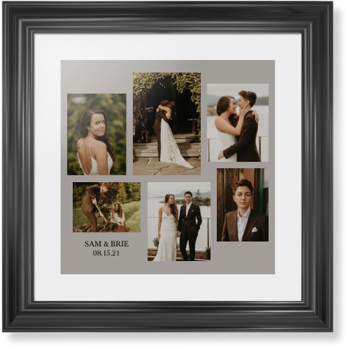 Gallery Collage of Six Framed Print, Black, Classic, White, White, Single piece, 16x16, Multicolor, multi