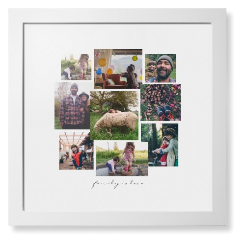 Gallery Collage of Nine Framed Print, White, Contemporary, White, White, Single piece, 16x16, White