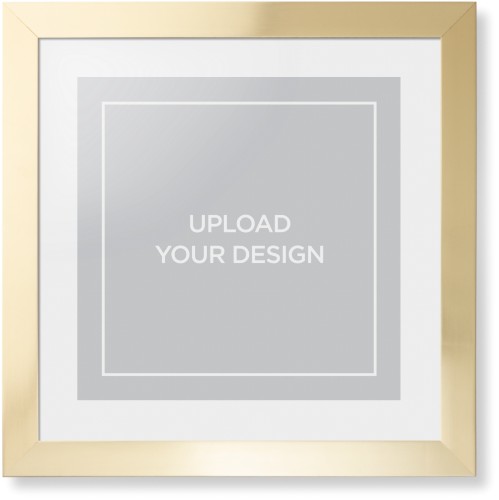 Upload Your Own Design Portrait Framed Print, Matte Gold, Contemporary, White, White, Single piece, 16x16, Multicolor