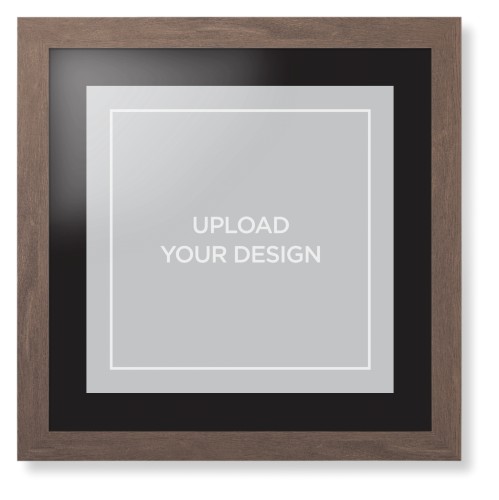 Upload Your Own Design Portrait Framed Print, Walnut, Contemporary, None, Black, Single piece, 16x16, Multicolor