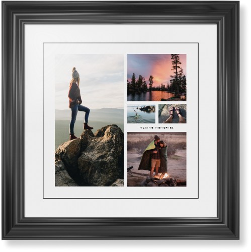 Hero Collage Framed Print, Black, Classic, Black, White, Single piece, 16x16, Multicolor