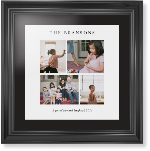 Gallery Montage of Memories Framed Print, Black, Classic, Black, Black, Single piece, 16x16, White, white