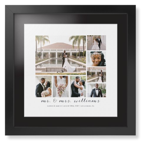 Clean Gallery Collage of Eight Framed Print, Black, Contemporary, White, Black, Single piece, 16x16, Multicolor, multi