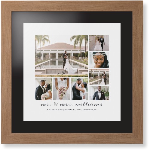 Clean Gallery Collage of Eight Framed Print, Natural, Contemporary, Black, Black, Single piece, 16x16, Multicolor, multi